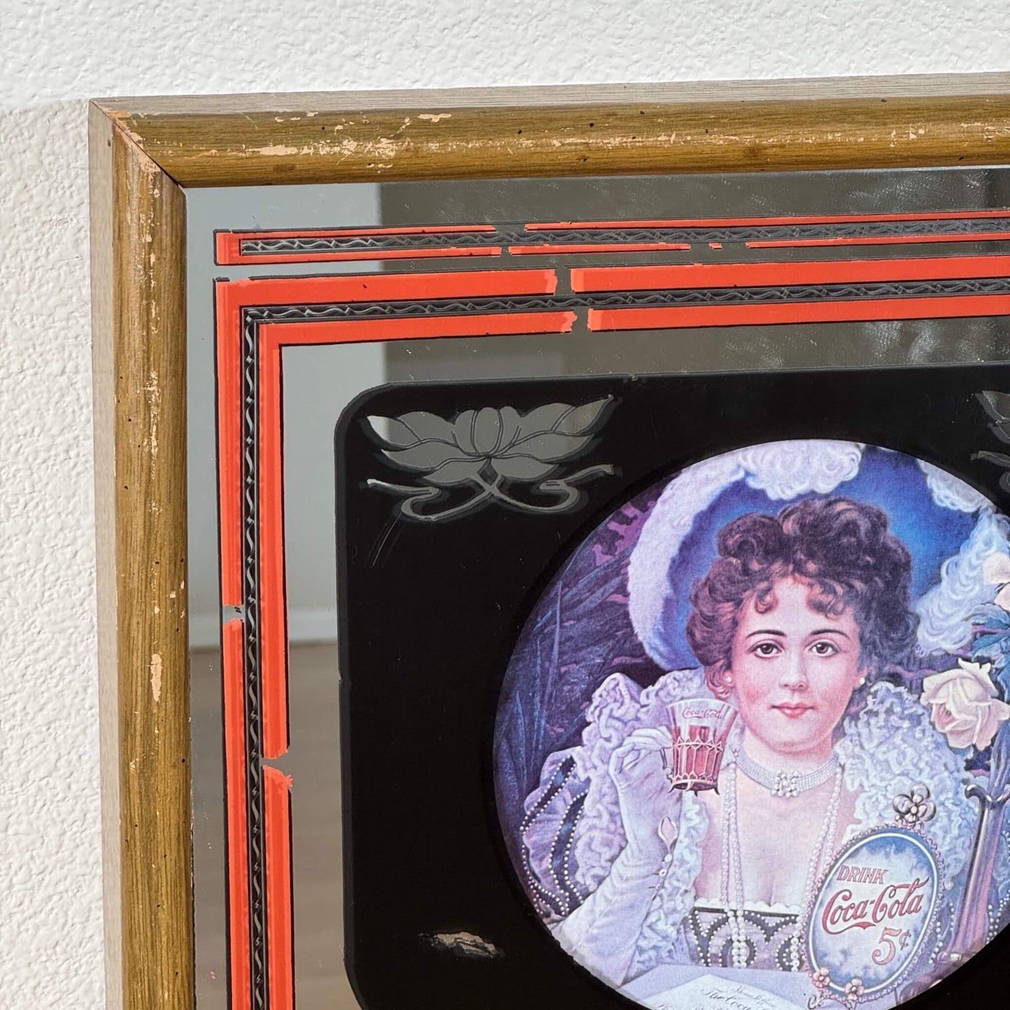 #1943【1980年代】ビンテージ Coca-Cola（コカ・コーラ） アドバタイジング ミラークロック アメリカ