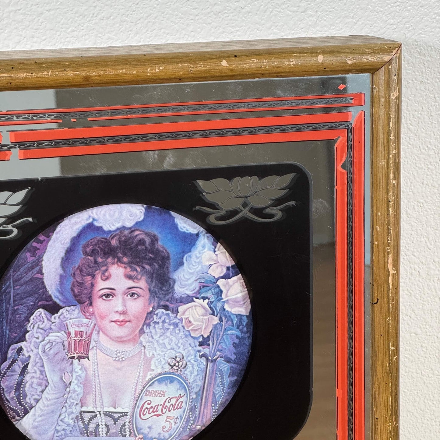 #1943【1980年代】ビンテージ Coca-Cola（コカ・コーラ） アドバタイジング ミラークロック アメリカ