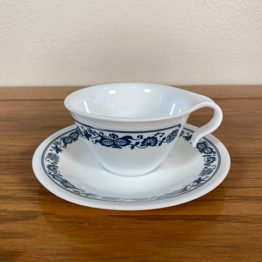 #655 【1970年代】ビンテージ Corelle（コレール） Old Town Blue（オールドタウンブルー） カップ＆ソーサー アメリカ（在庫残り3つ）