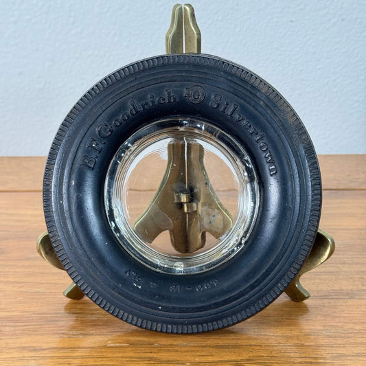 #2042【1950-60年代】ビンテージ B.F. Goodrich タイヤ灰皿 / ガラスアッシュトレイ アメリカ