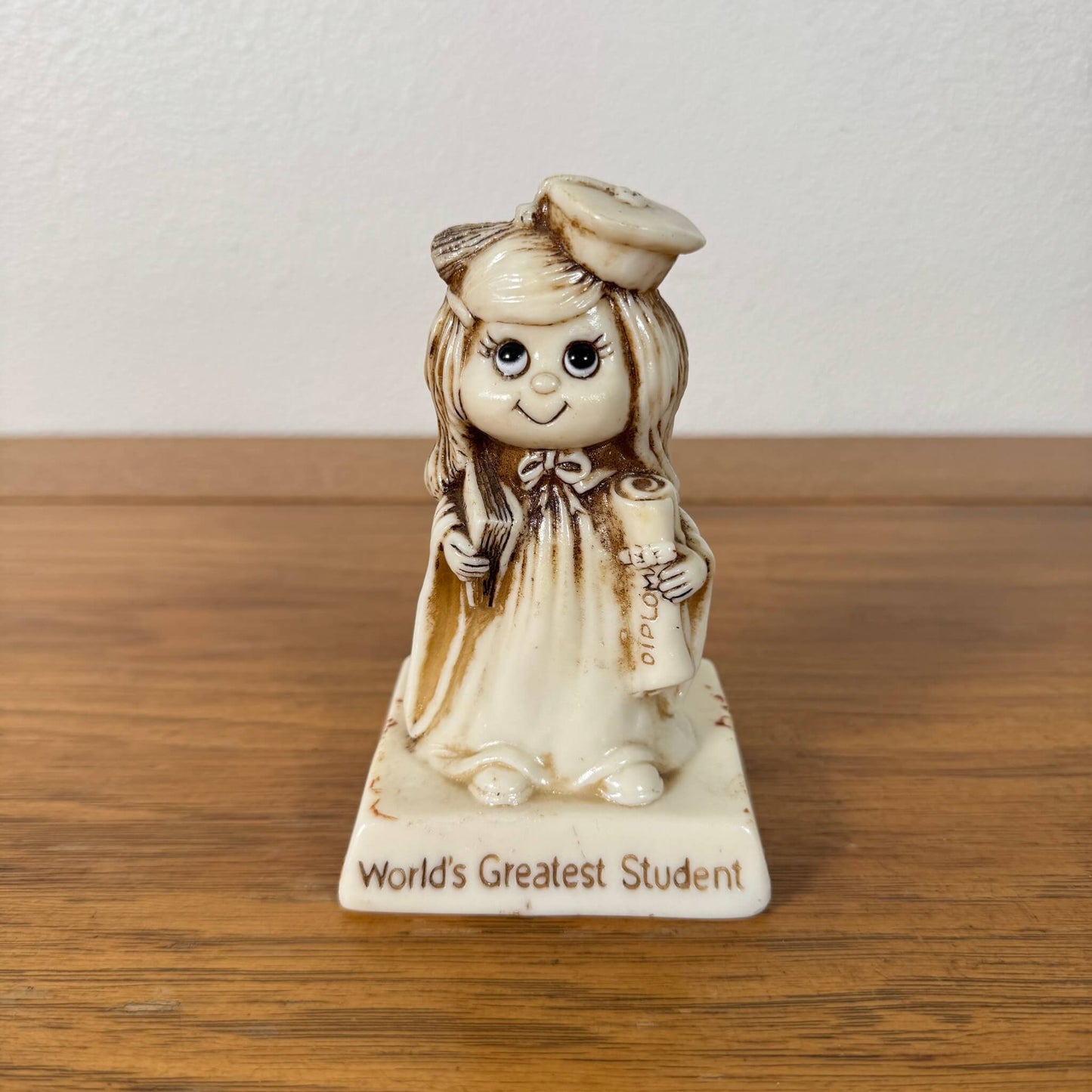 #2004【1976年製】ビンテージ R&W Berries メッセージドール / World's Greatest Student フィギュア アメリカ