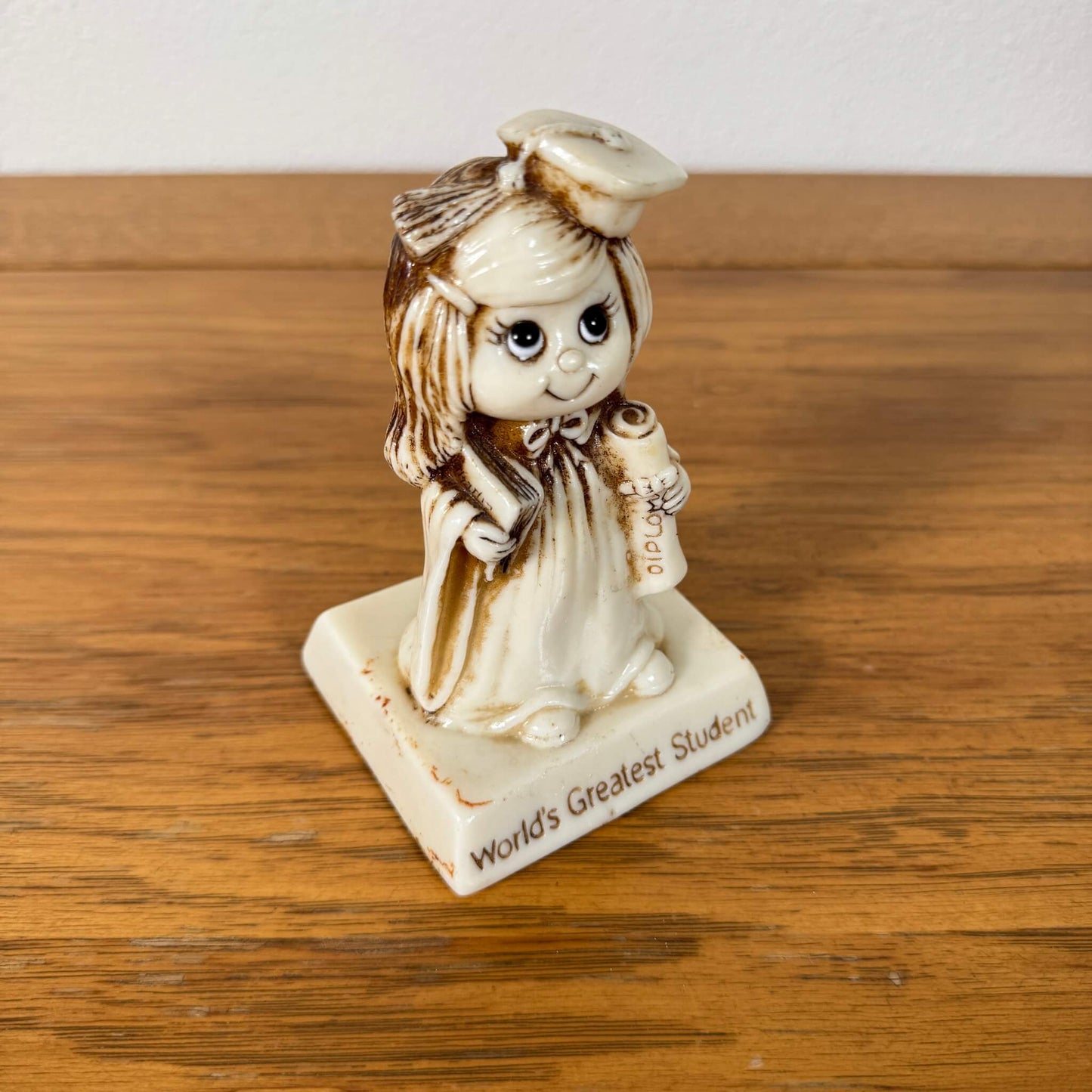 #2004【1976年製】ビンテージ R&W Berries メッセージドール / World's Greatest Student フィギュア アメリカ