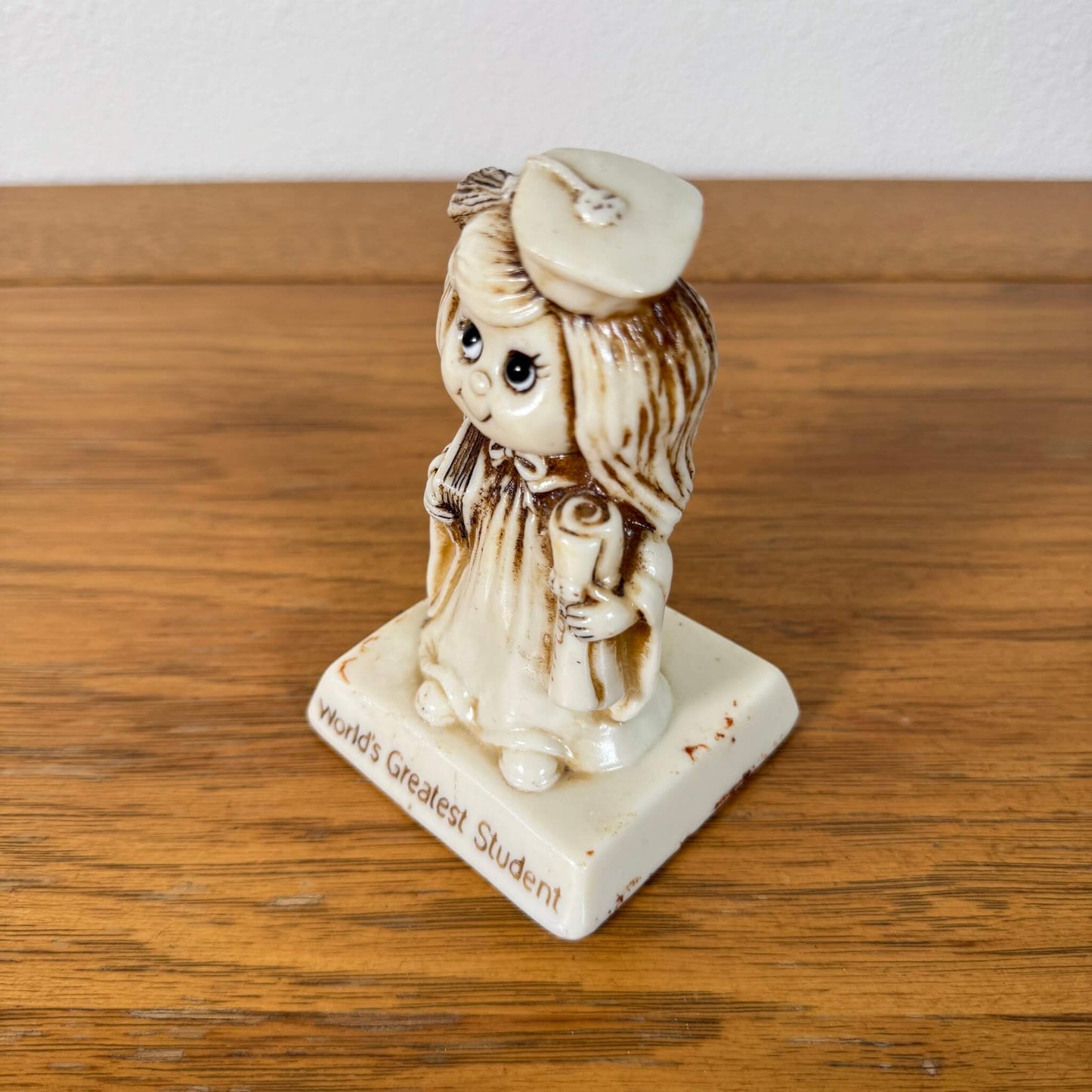 #2004【1976年製】ビンテージ R&W Berries メッセージドール / World's Greatest Student フィギュア アメリカ