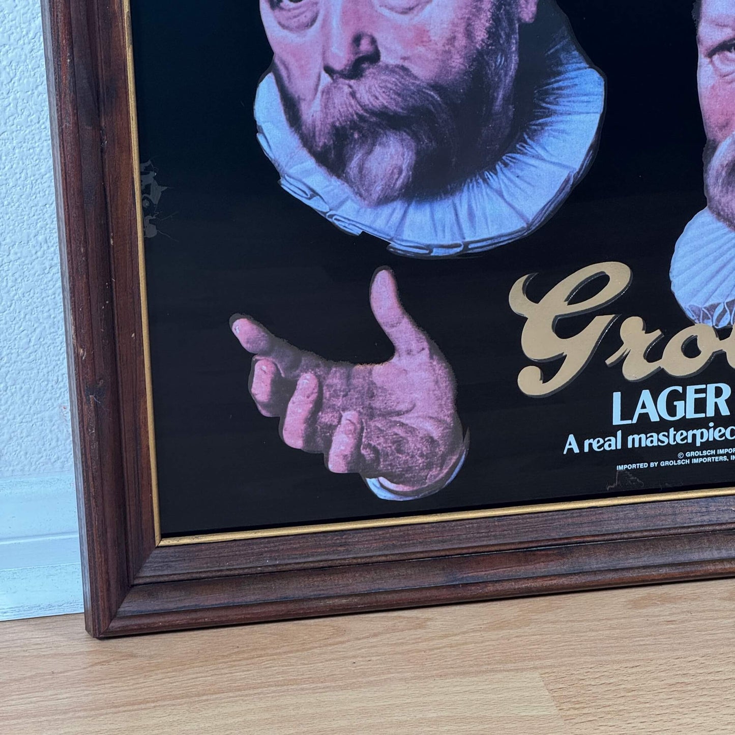 #1945【1980年代】ビンテージ Grolsch（グロールシュ） パブミラー / ウォールデコ アメリカ