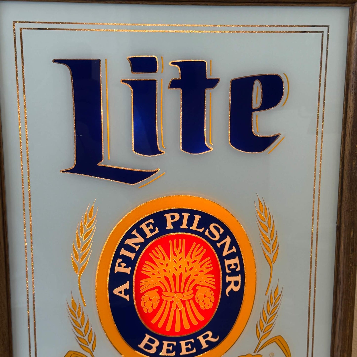 #1966【1986年製】ビンテージ Miller Lite ライトアップサイン / ウォールデコ アメリカ