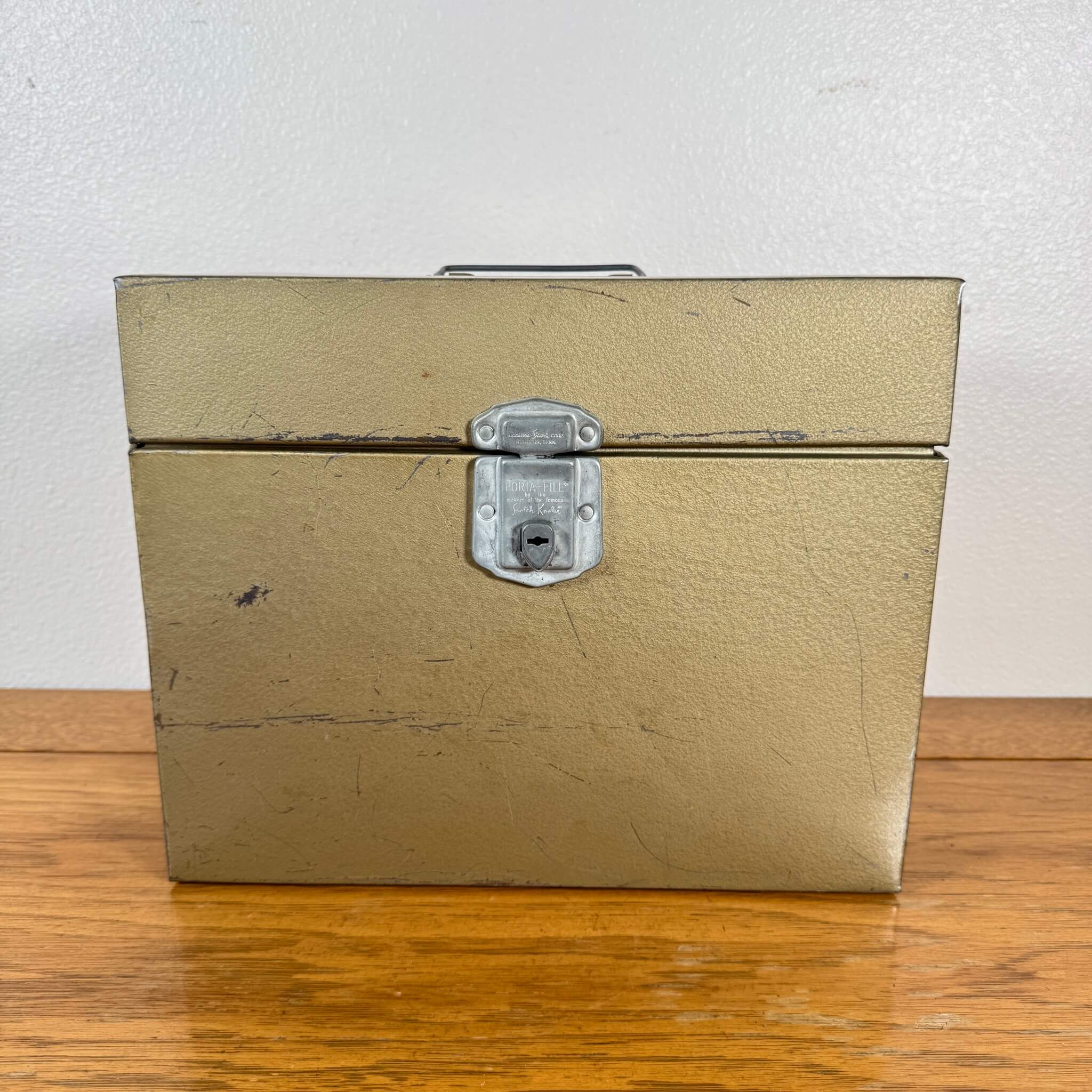1950年代】 ビンテージ PORTA-FILE 金属製ファイルケース / 収納ケース