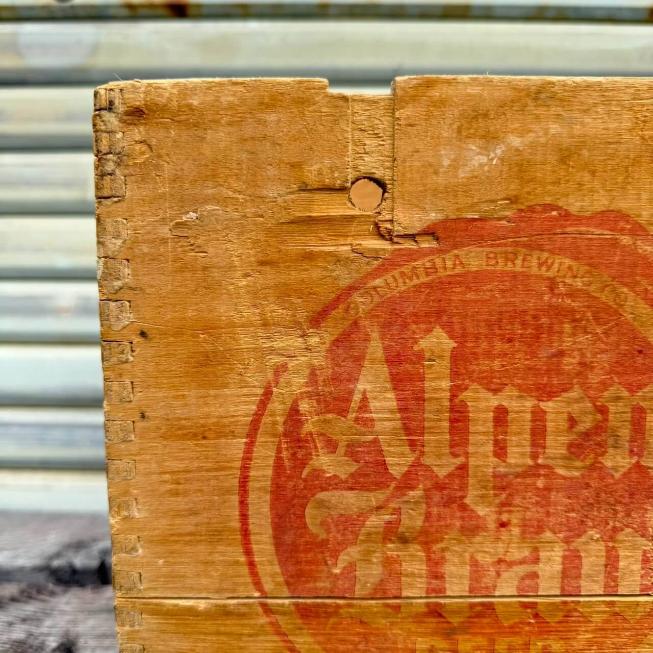 【1950年代】ビンテージ 木箱 アメリカン雑貨 店舗什器 アルペンブラウ ビールケース ウッドクレート #2779