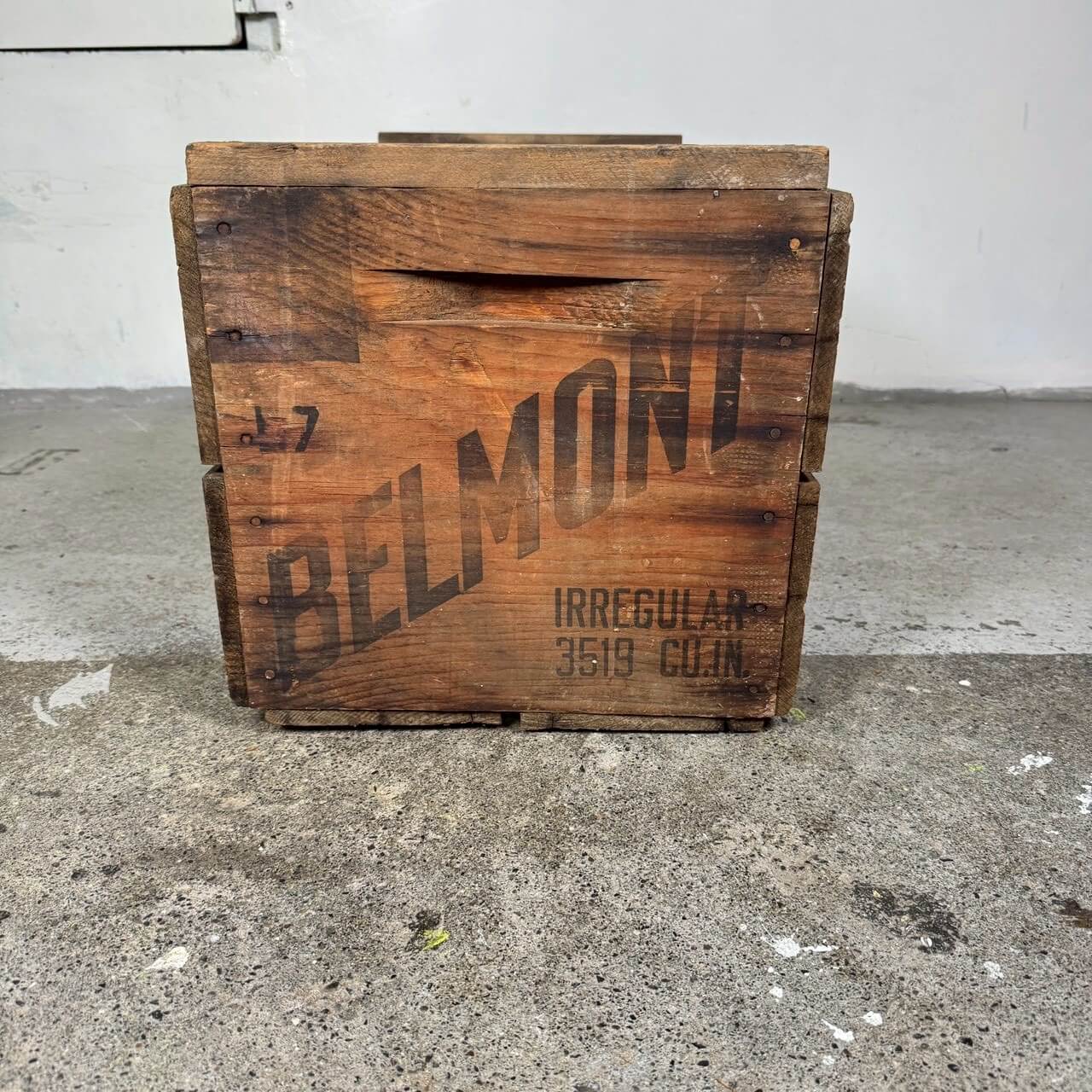 【1950-60年代】ビンテージ BELMONT 木箱 アメリカン雑貨 ウッドボックス 収納 #2529-1