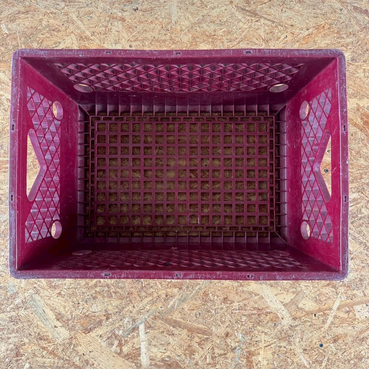 #2528-2【1973年】ビンテージ CHALLENGE ミルククレート / プラスチックコンテナ アメリカ