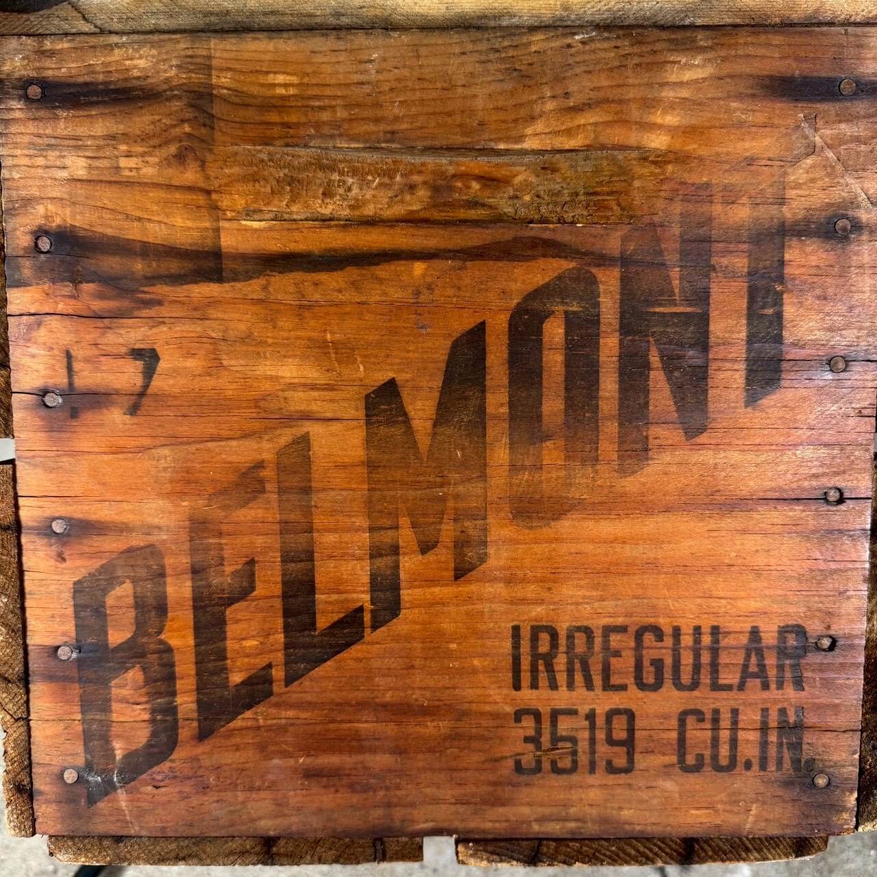 【1950-60年代】ビンテージ BELMONT 木箱 アメリカン雑貨 ウッドボックス 収納 #2529-1