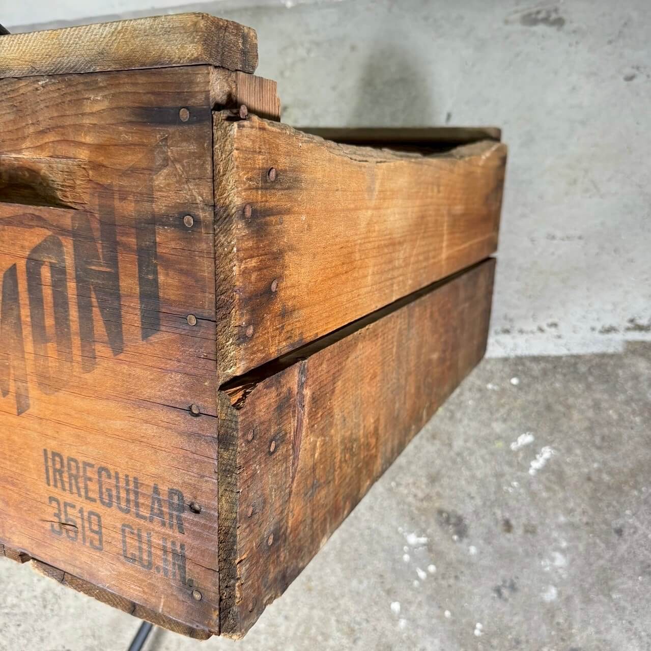 【1950-60年代】ビンテージ BELMONT 木箱 アメリカン雑貨 ウッドボックス 収納 #2529-1