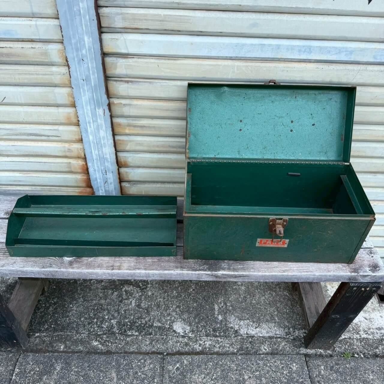 【1960-70年代】ビンテージ ツールボックス アメリカン雑貨 店舗什器 工具箱 収納ボックス #2377