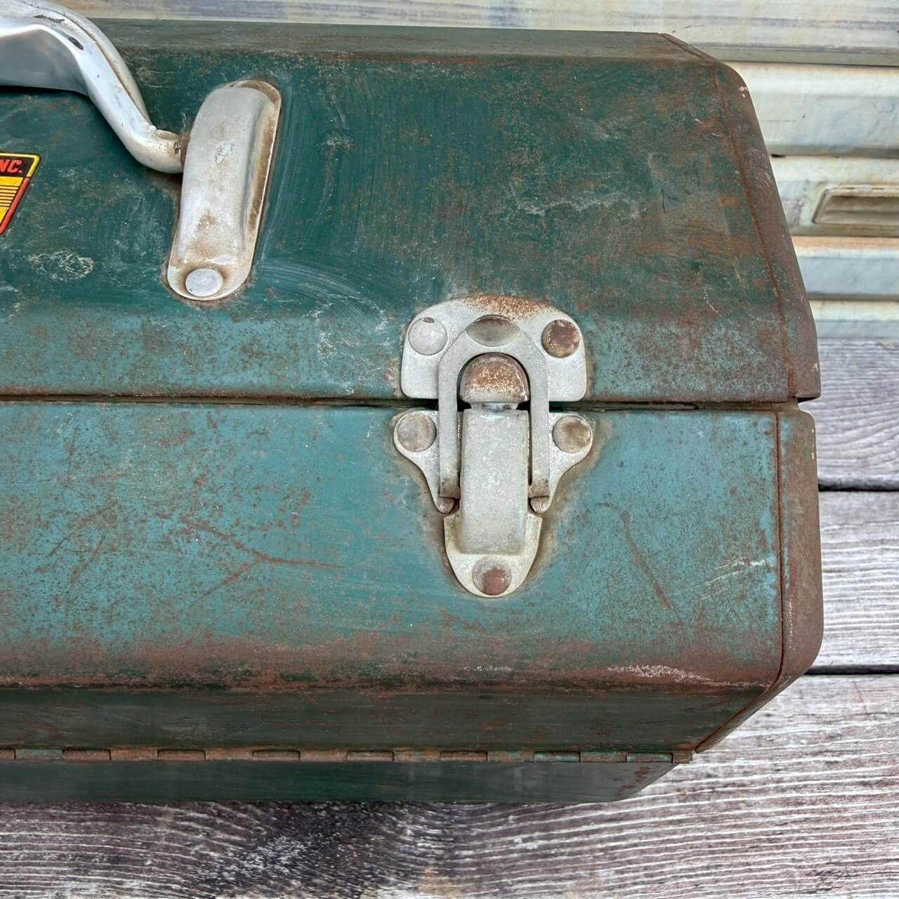 【1960-70年代】ビンテージ ツールボックス アメリカン雑貨 店舗什器 多段トレー 工具箱 メタルボックス #2378