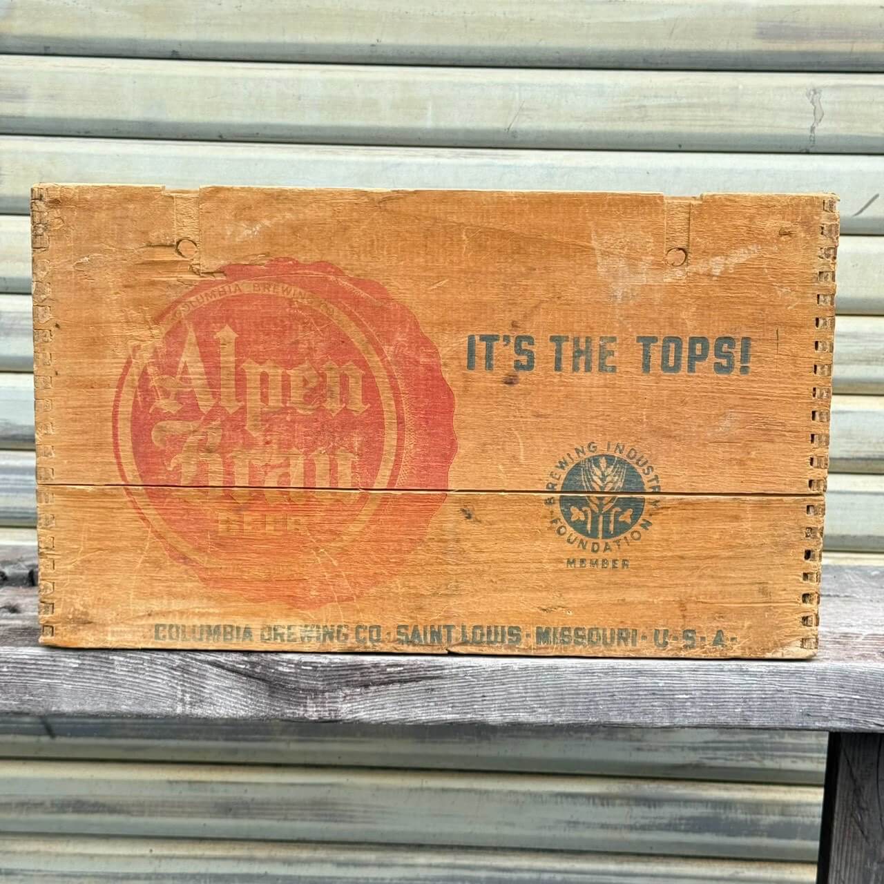 【1950年代】ビンテージ 木箱 アメリカン雑貨 店舗什器 アルペンブラウ ビールケース ウッドクレート #2779