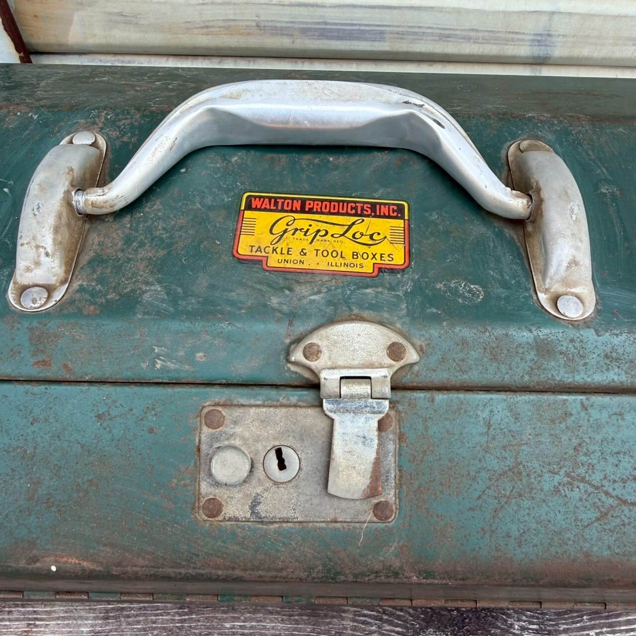 【1960-70年代】ビンテージ ツールボックス アメリカン雑貨 店舗什器 多段トレー 工具箱 メタルボックス #2378