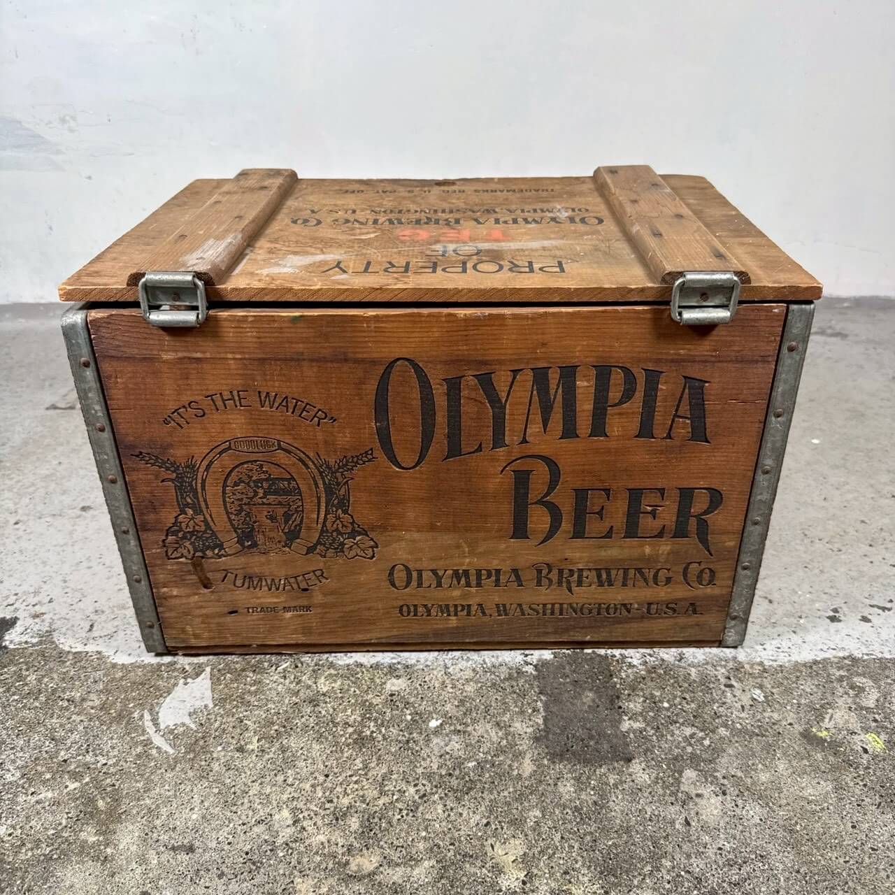 #2537【1970-80年代】OLYMPIA BEER 木箱 ウッドクレート オリンピアビール アメリカ