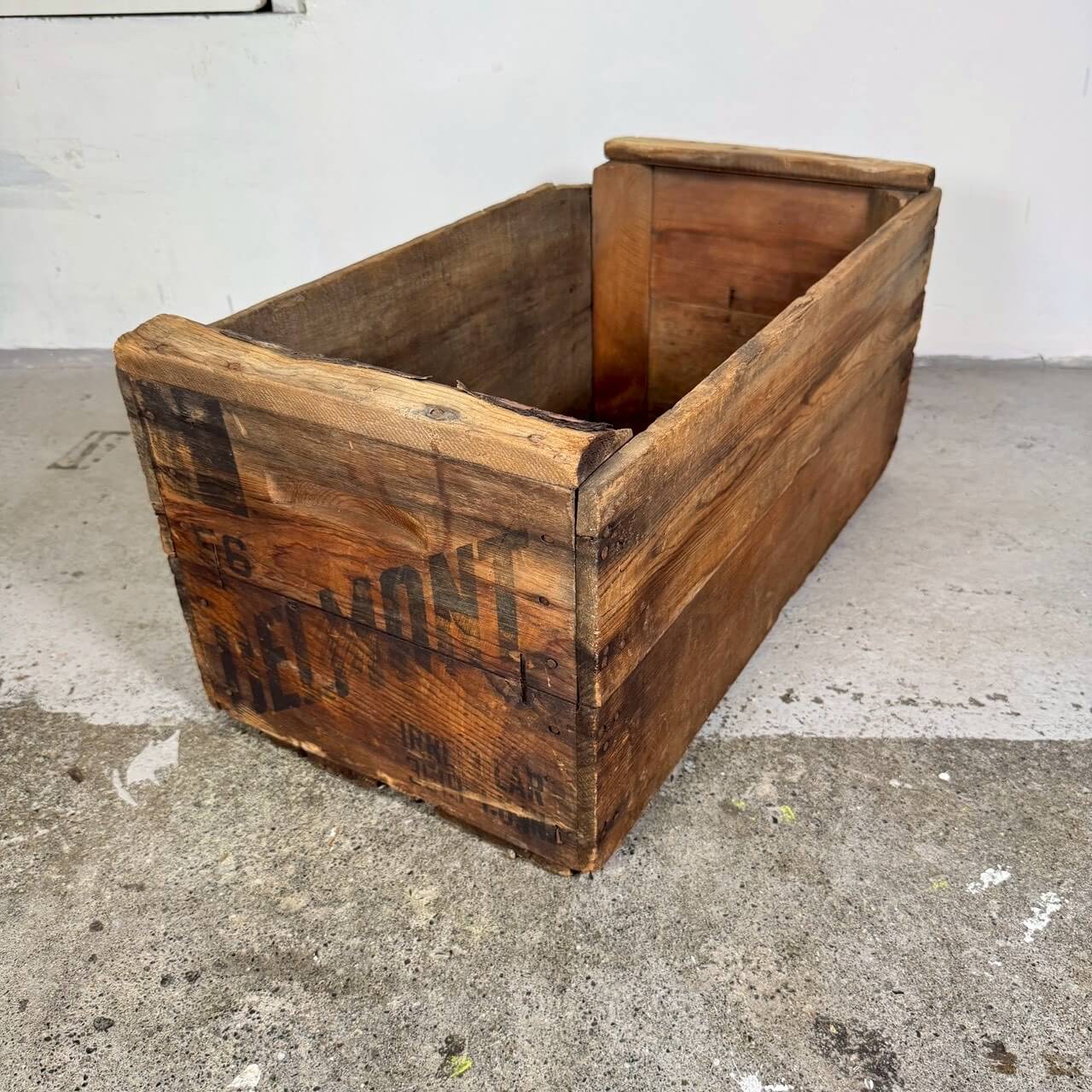 【1950-60年代】ビンテージ BELMONT 木箱 アメリカン雑貨 ウッドボックス 収納 #2529-2