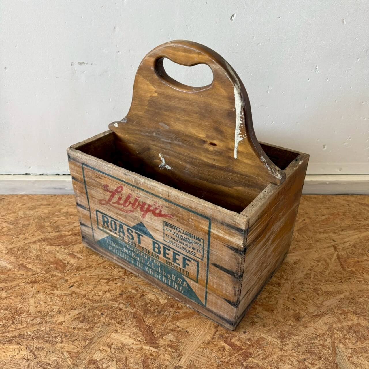 【1950年代】ビンテージ 木箱 アメリカン雑貨 ウッドボックス 店舗什器 ガレージ #2474