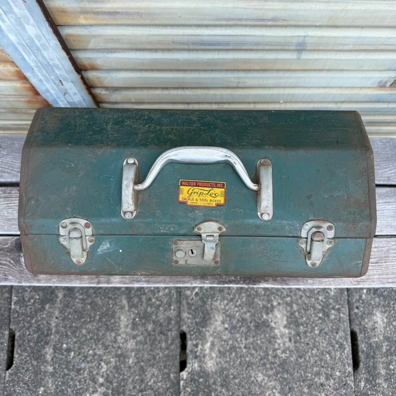 【1960-70年代】ビンテージ ツールボックス アメリカン雑貨 店舗什器 多段トレー 工具箱 メタルボックス #2378