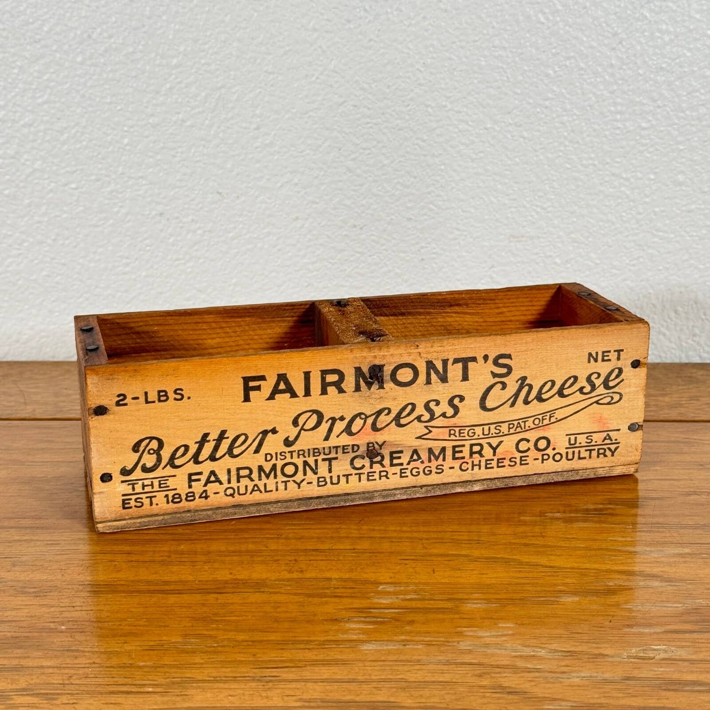 #1544 【1950年代】 ビンテージ チーズクレート 木箱 / ウッドボックス 収納ケース ディスプレイ雑貨 アメリカ
