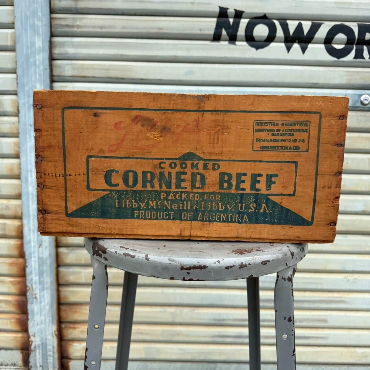 【1950年代】ビンテージ ウッドボックス アメリカン雑貨 店舗什器 木箱 収納ケース #2531