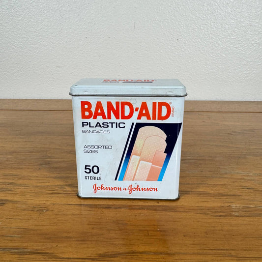 #1807【1989年】ビンテージ バンドエイド缶 絆創膏 小物入れ 収納ケース