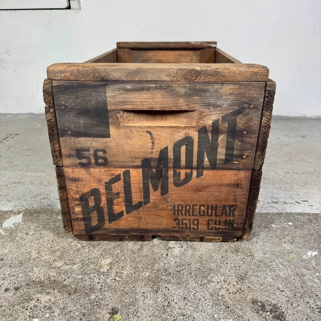 【1950-60年代】ビンテージ BELMONT 木箱 アメリカン雑貨 ウッドボックス 収納 #2529-3