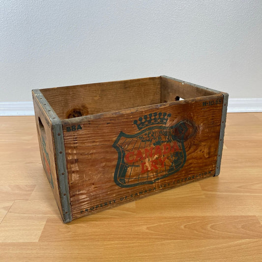 #845【1965年製】ビンテージ CANADA DRY（カナダドライ）ボトルクレート / 木箱 アメリカ