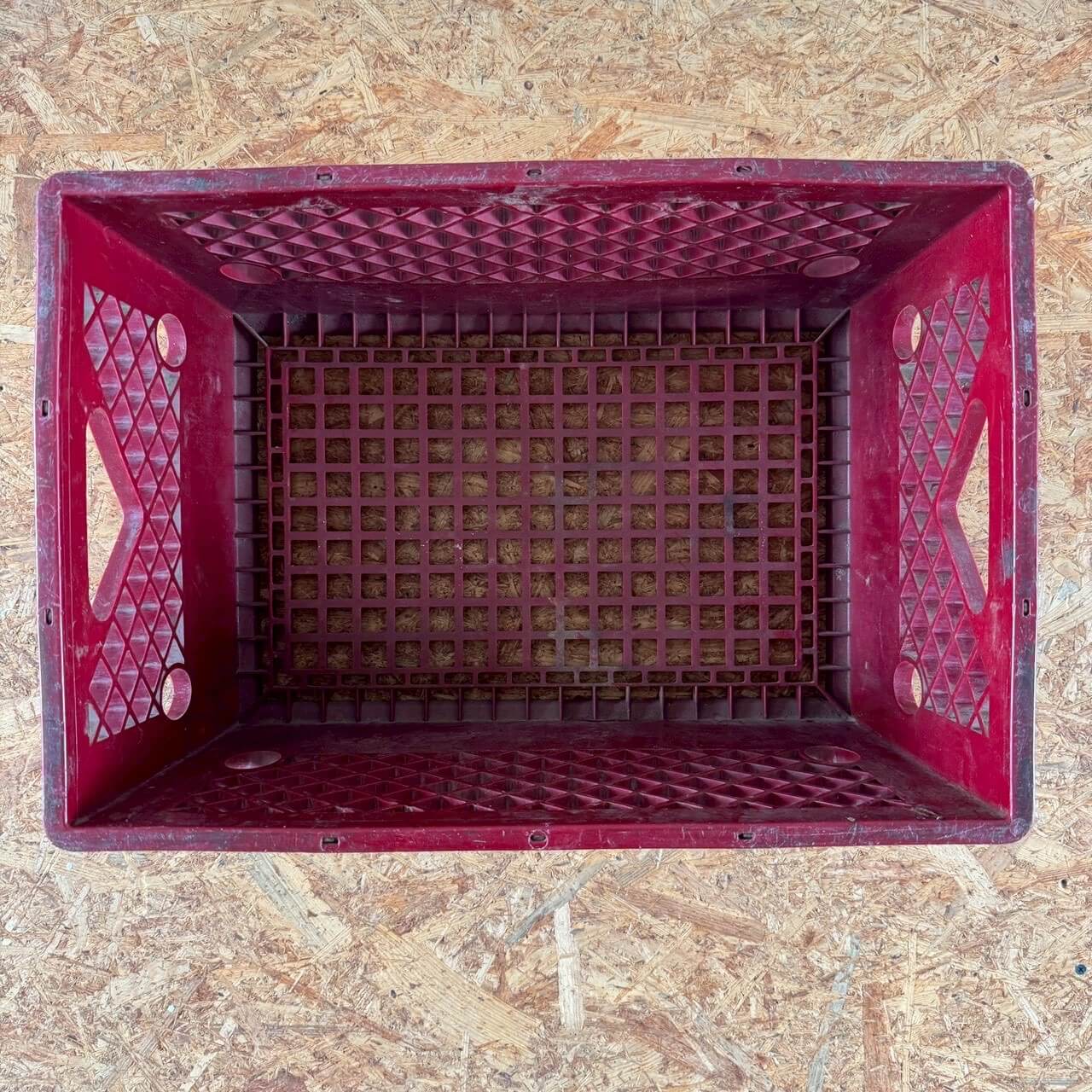 #2528-1【1975年】ビンテージ CHALLENGE ミルククレート / プラスチックコンテナ アメリカ