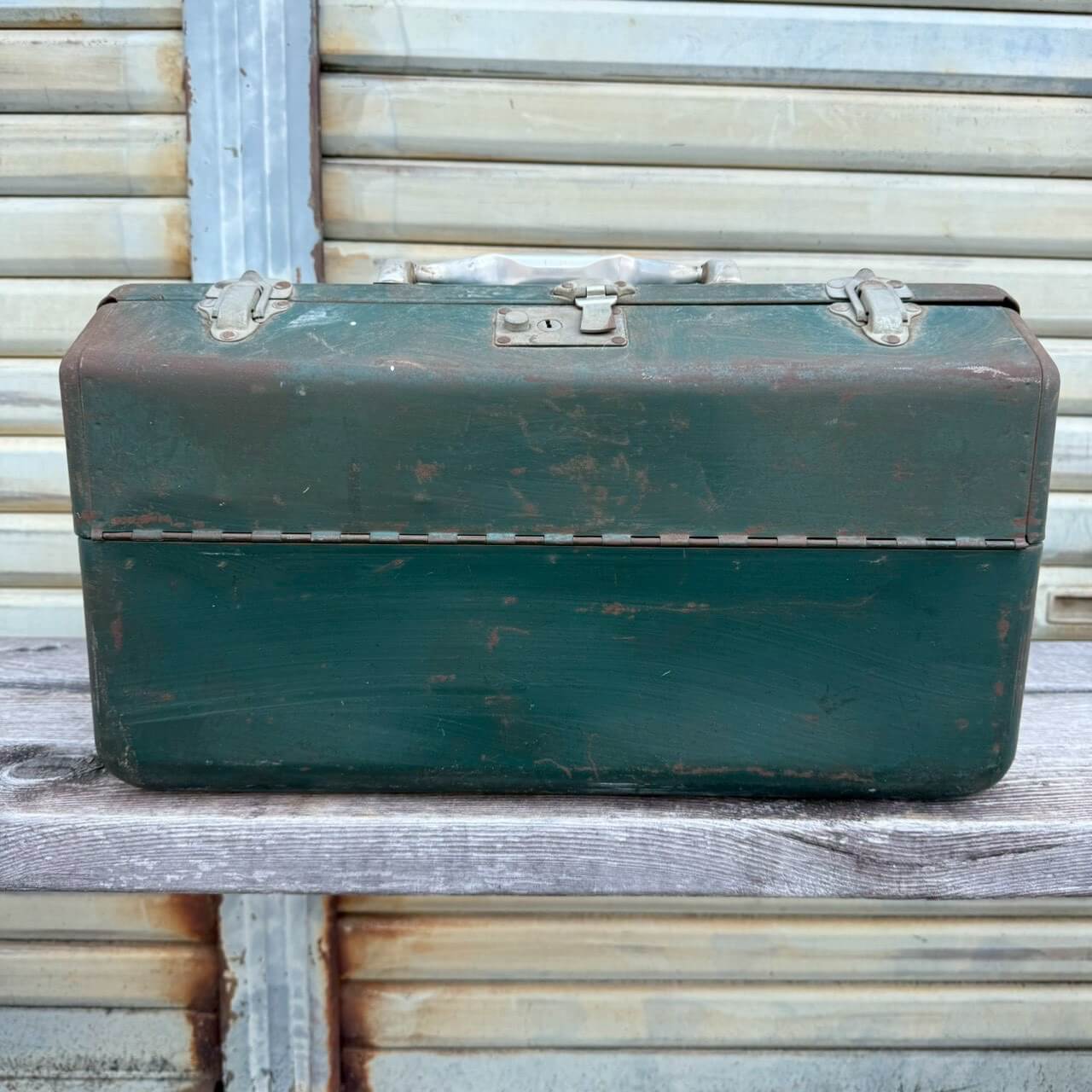 【1960-70年代】ビンテージ ツールボックス アメリカン雑貨 店舗什器 多段トレー 工具箱 メタルボックス #2378
