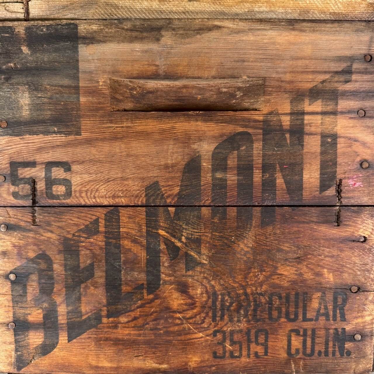 【1950-60年代】ビンテージ BELMONT 木箱 アメリカン雑貨 ウッドボックス 収納 #2529-2