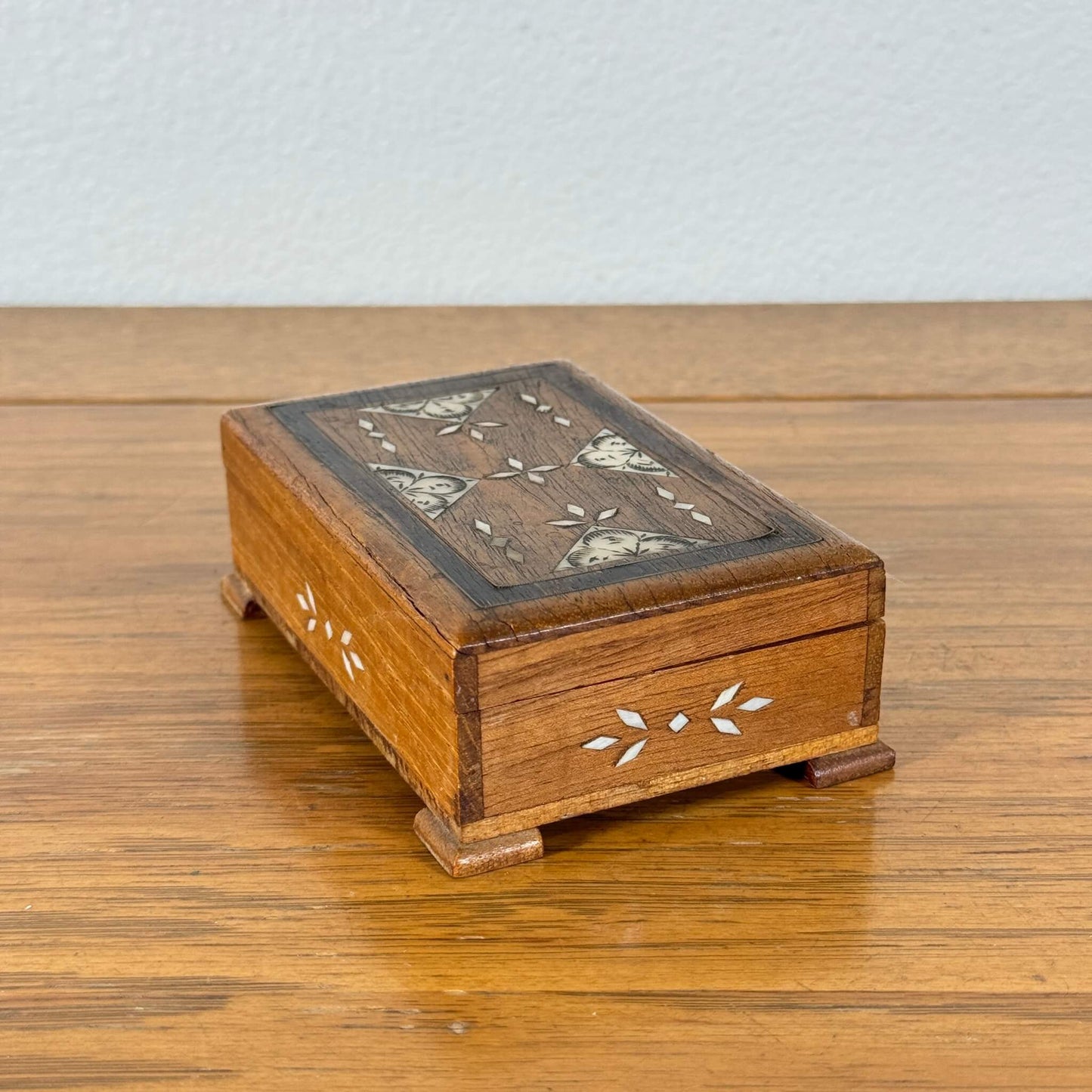 #1460 【1980-90年代】 ビンテージ 木製 小物入れ / ジュエリーボックス 収納ケース アメリカ