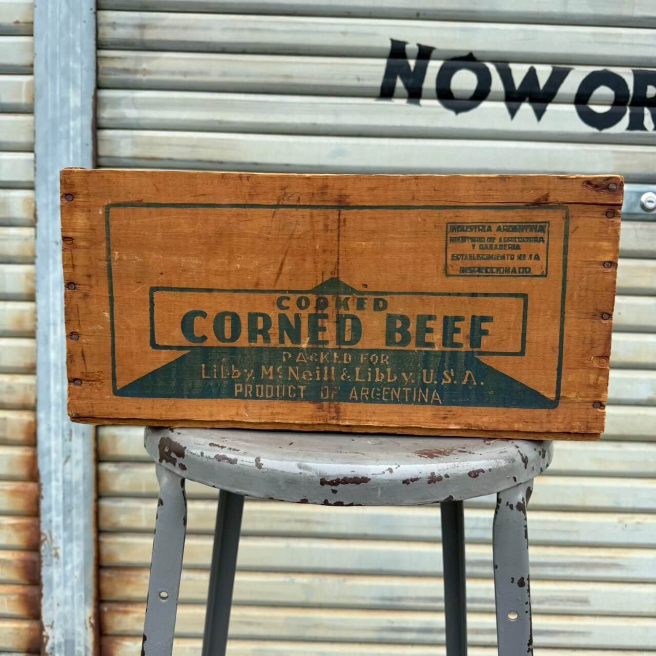 【1950年代】ビンテージ ウッドボックス アメリカン雑貨 店舗什器 木箱 収納ケース #2531