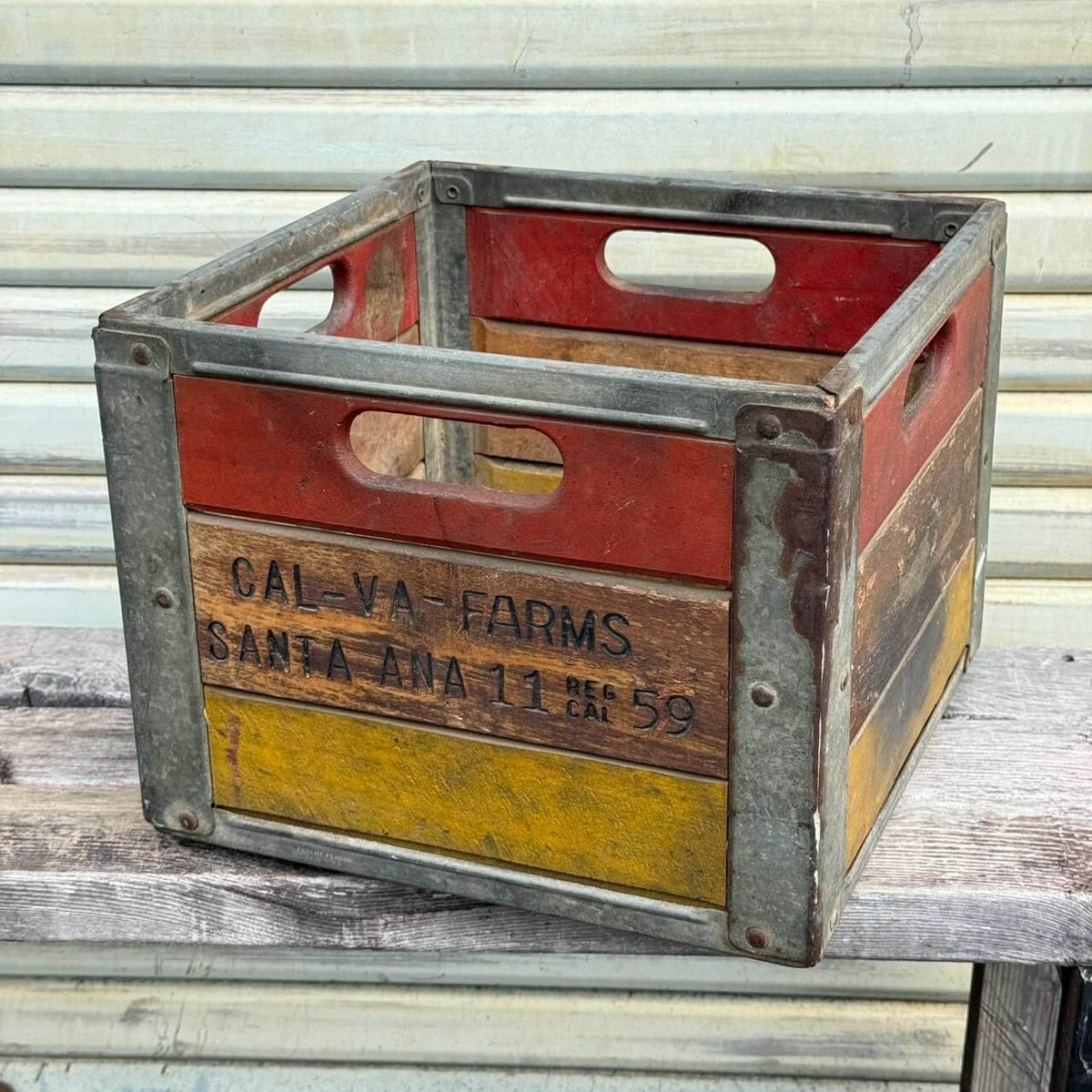 【1950年代】ビンテージ ミルククレート アメリカン雑貨 店舗什器 木箱 #2738