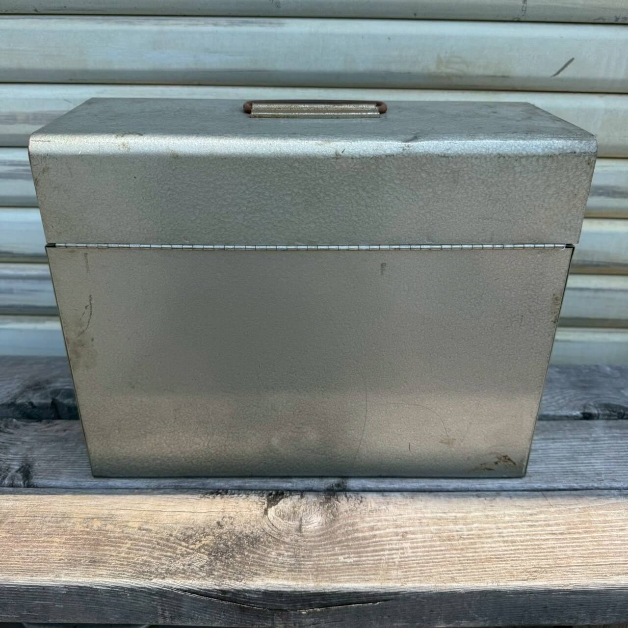 【1950-60年代】ビンテージ ファイルケース アメリカン雑貨 店舗什器 メタルボックス #2445