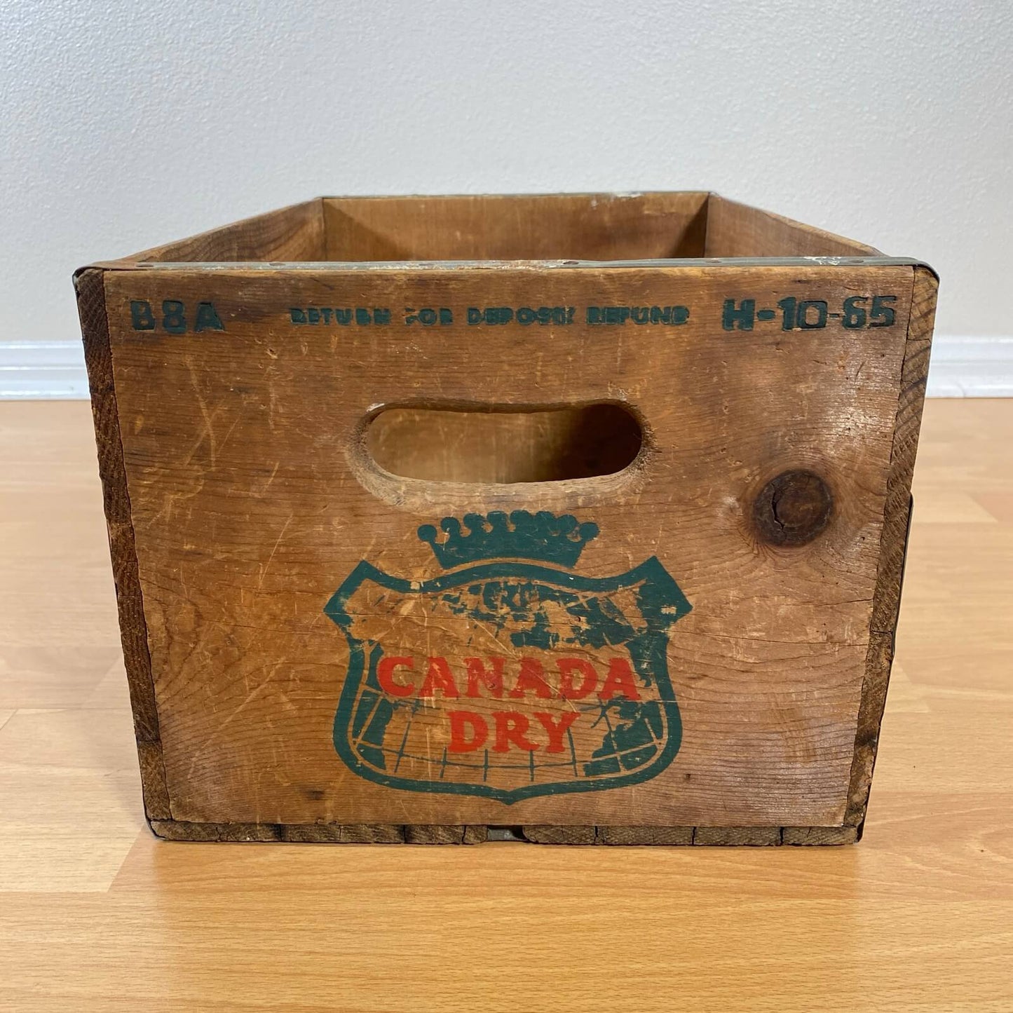 #845【1965年製】ビンテージ CANADA DRY（カナダドライ）ボトルクレート / 木箱 アメリカ
