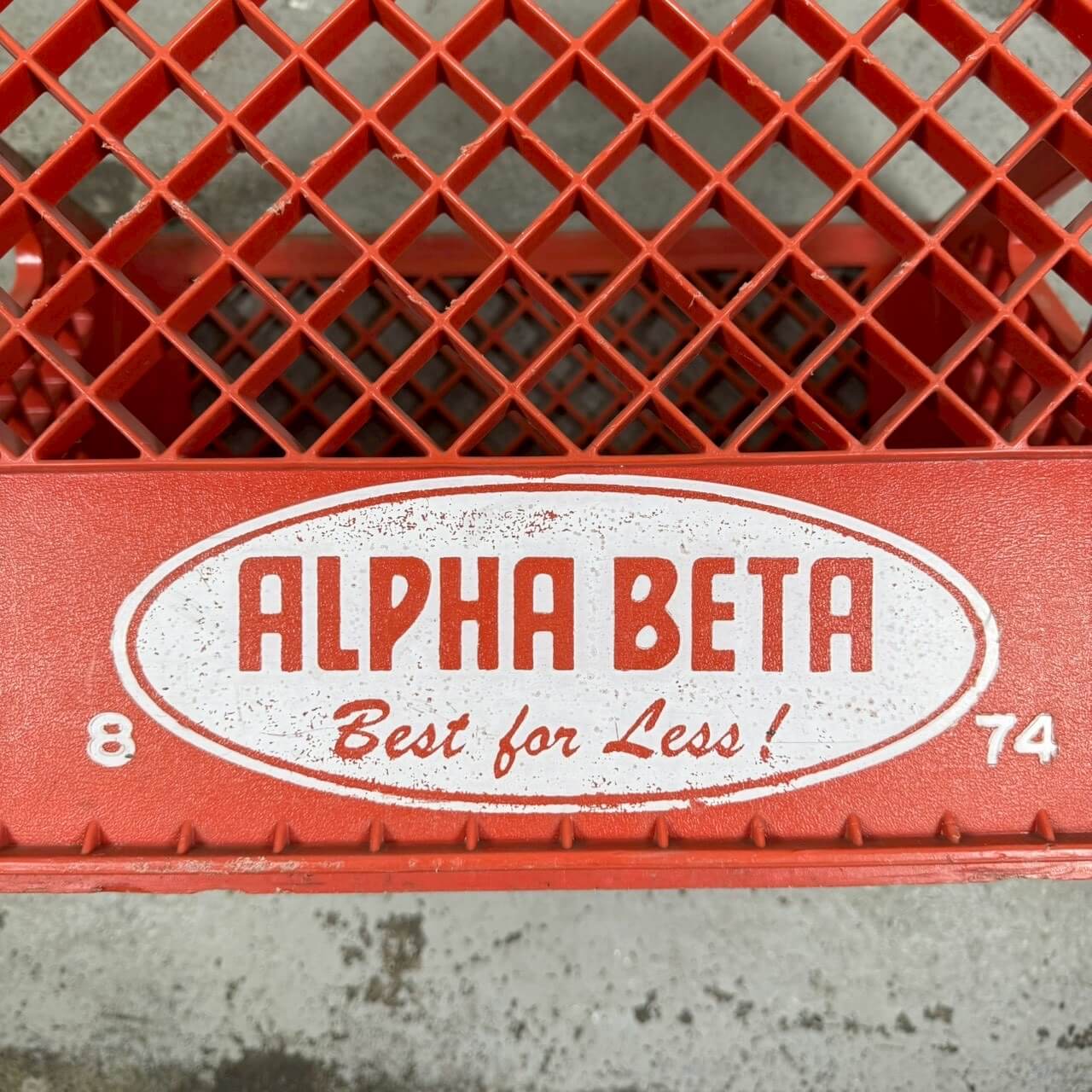【1974年】ビンテージ ALPHA BETA ミルククレート アメリカン雑貨 収納ボックス プラスチック #2516