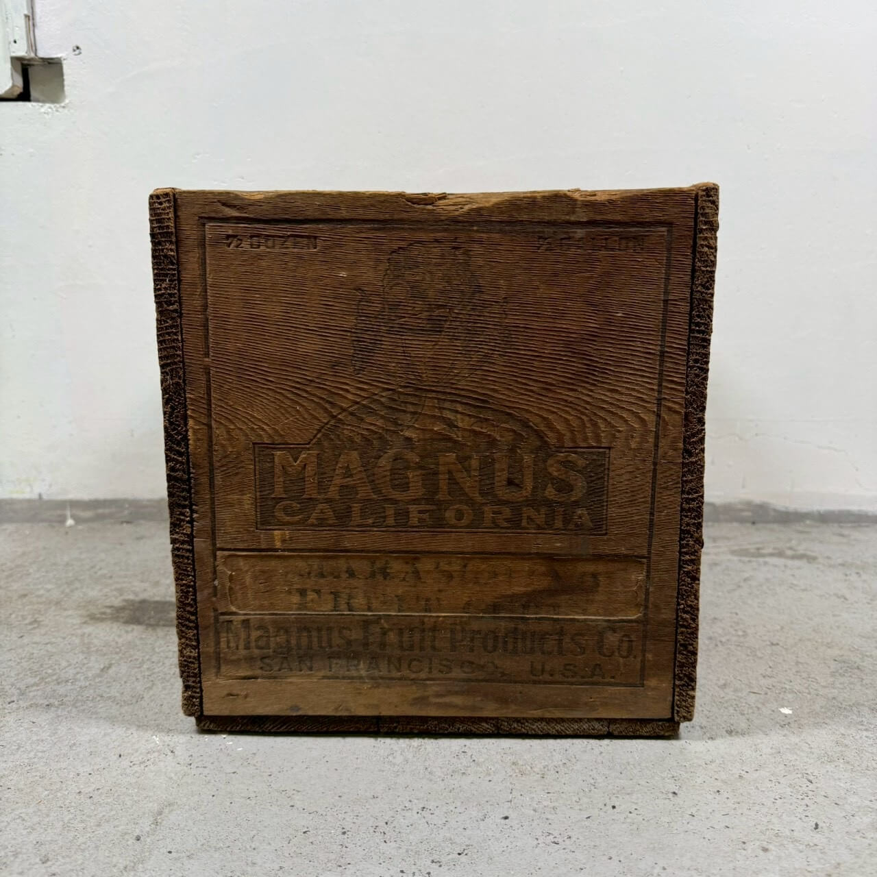 【1970-80年代】ビンテージ MAGNUS 木箱 フルーツクレート アメリカン雑貨 収納 ウッドボックス #2567