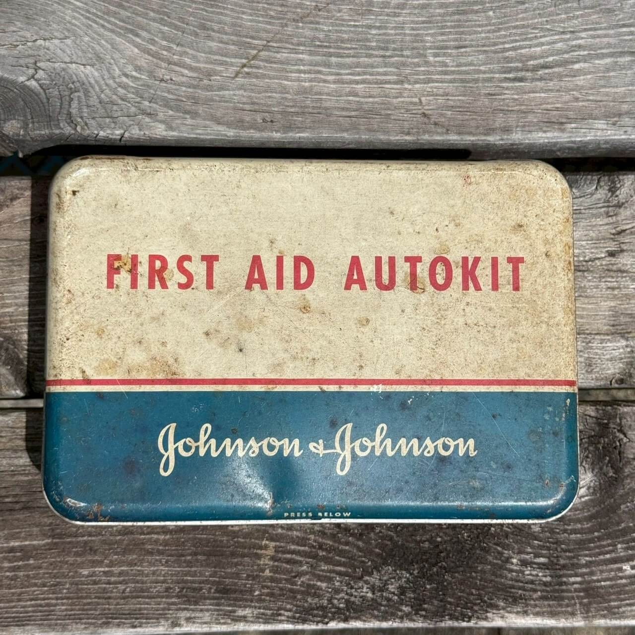 1960年代】ビンテージ J&J 救急箱 アメリカン雑貨 店舗什器 小物入れ