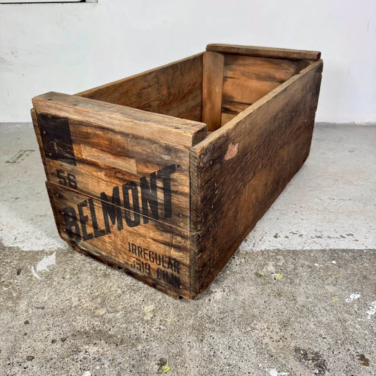 【1950-60年代】ビンテージ BELMONT 木箱 アメリカン雑貨 ウッドボックス 収納 #2529-3