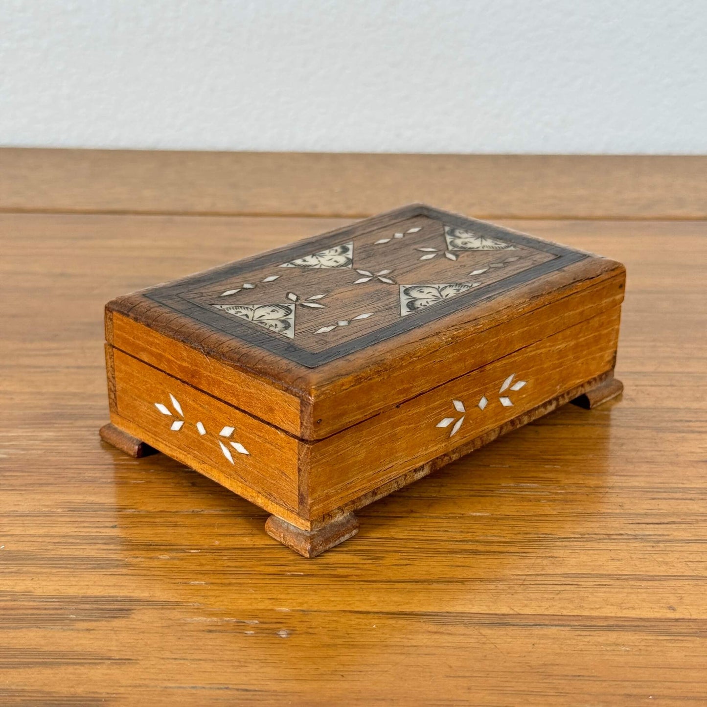 #1460 【1980-90年代】 ビンテージ 木製 小物入れ / ジュエリーボックス 収納ケース アメリカ