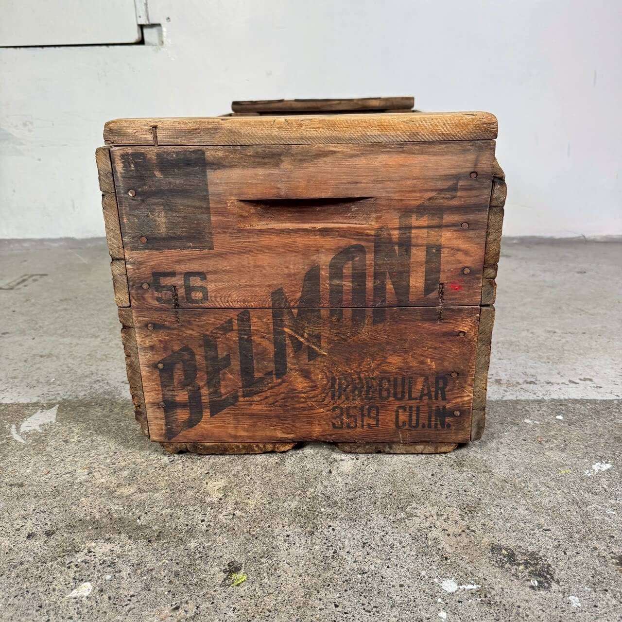 【1950-60年代】ビンテージ BELMONT 木箱 アメリカン雑貨 ウッドボックス 収納 #2529-2