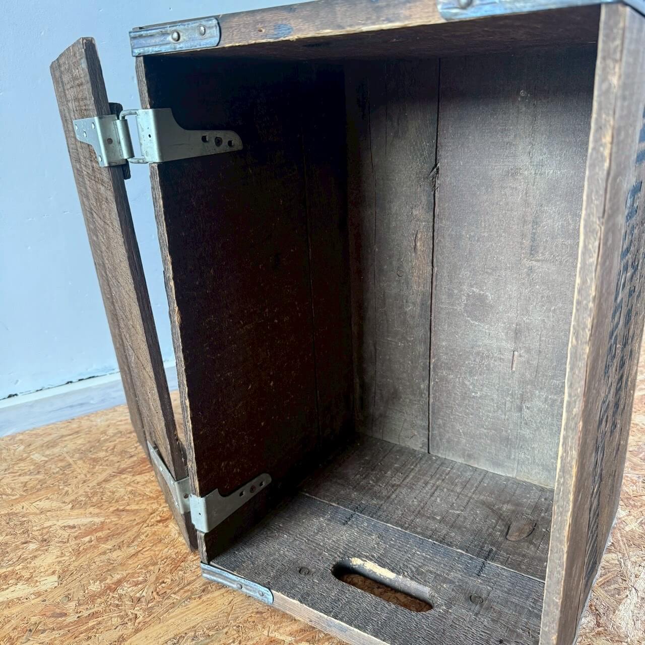 #2520【1970-80年代】ビンテージ 木箱 BUDWEISER バドワイザー ウッドボックス 蓋付き 収納ケース アメリカ