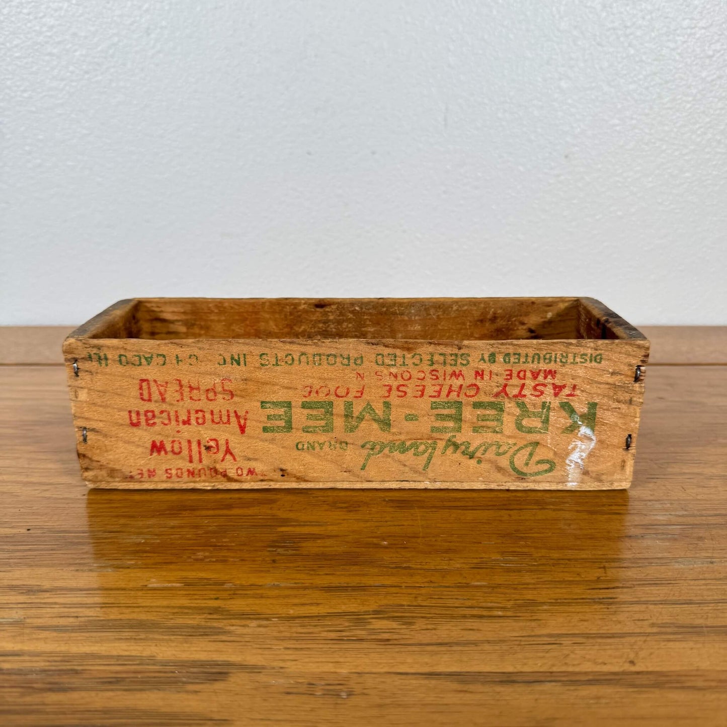 #1709【1940-50年代】ビンテージ チーズクレート 木箱 / ウッドボックス 収納ケース ディスプレイ雑貨 アメリカ