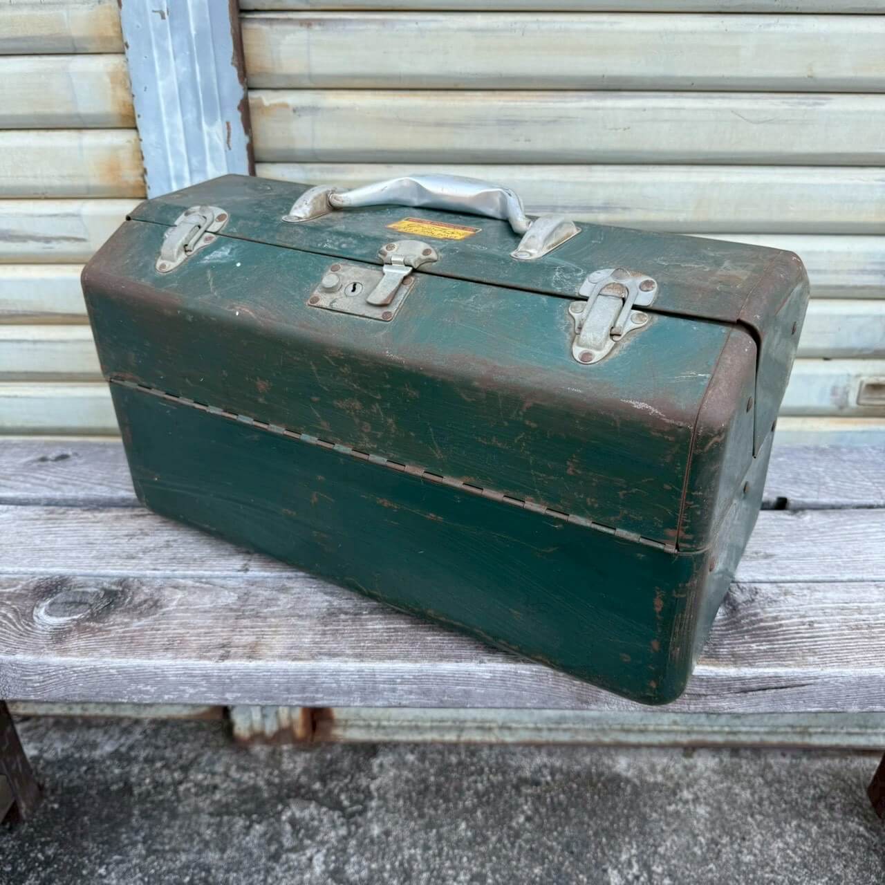 【1960-70年代】ビンテージ ツールボックス アメリカン雑貨 店舗什器 多段トレー 工具箱 メタルボックス #2378