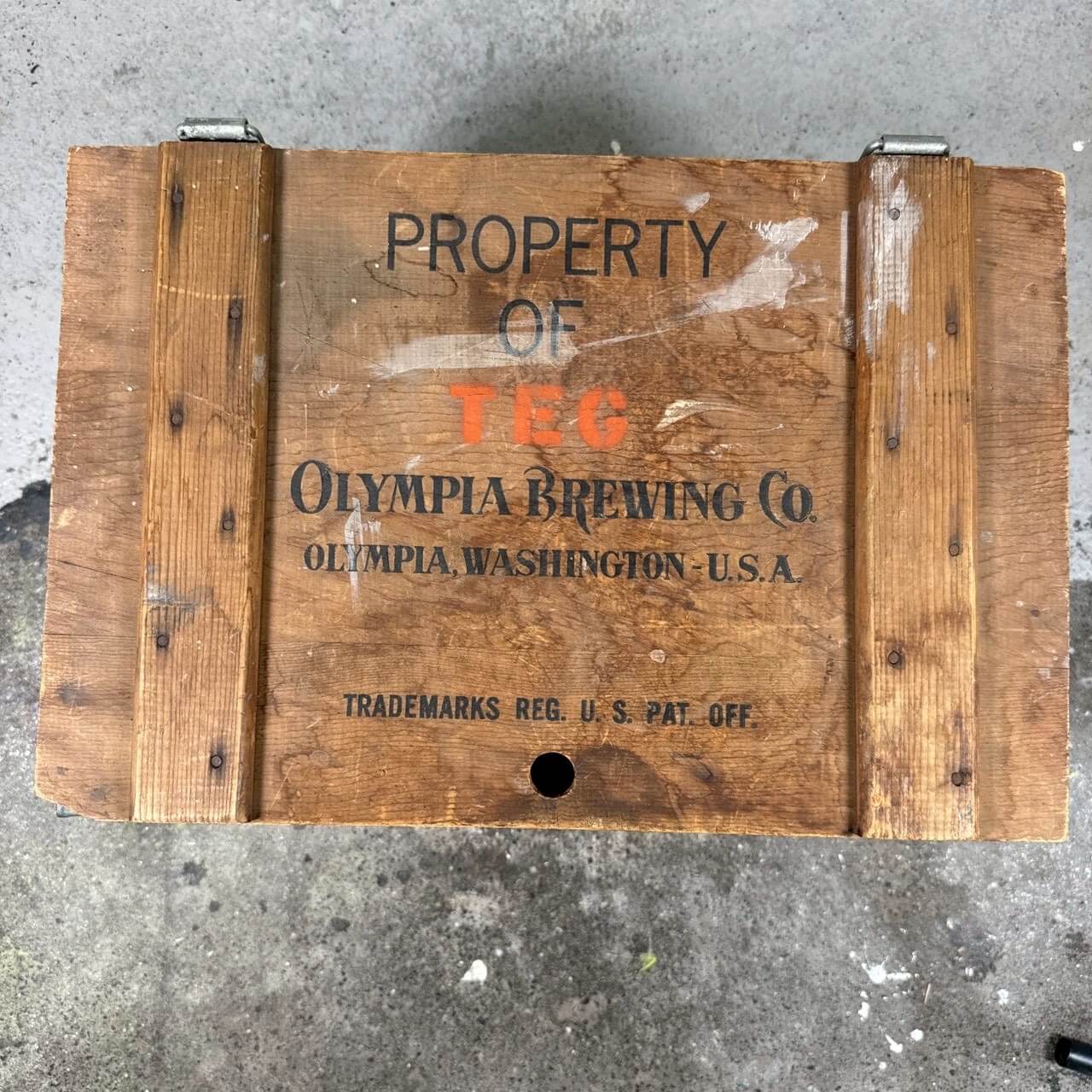 #2537【1970-80年代】OLYMPIA BEER 木箱 ウッドクレート オリンピアビール アメリカ