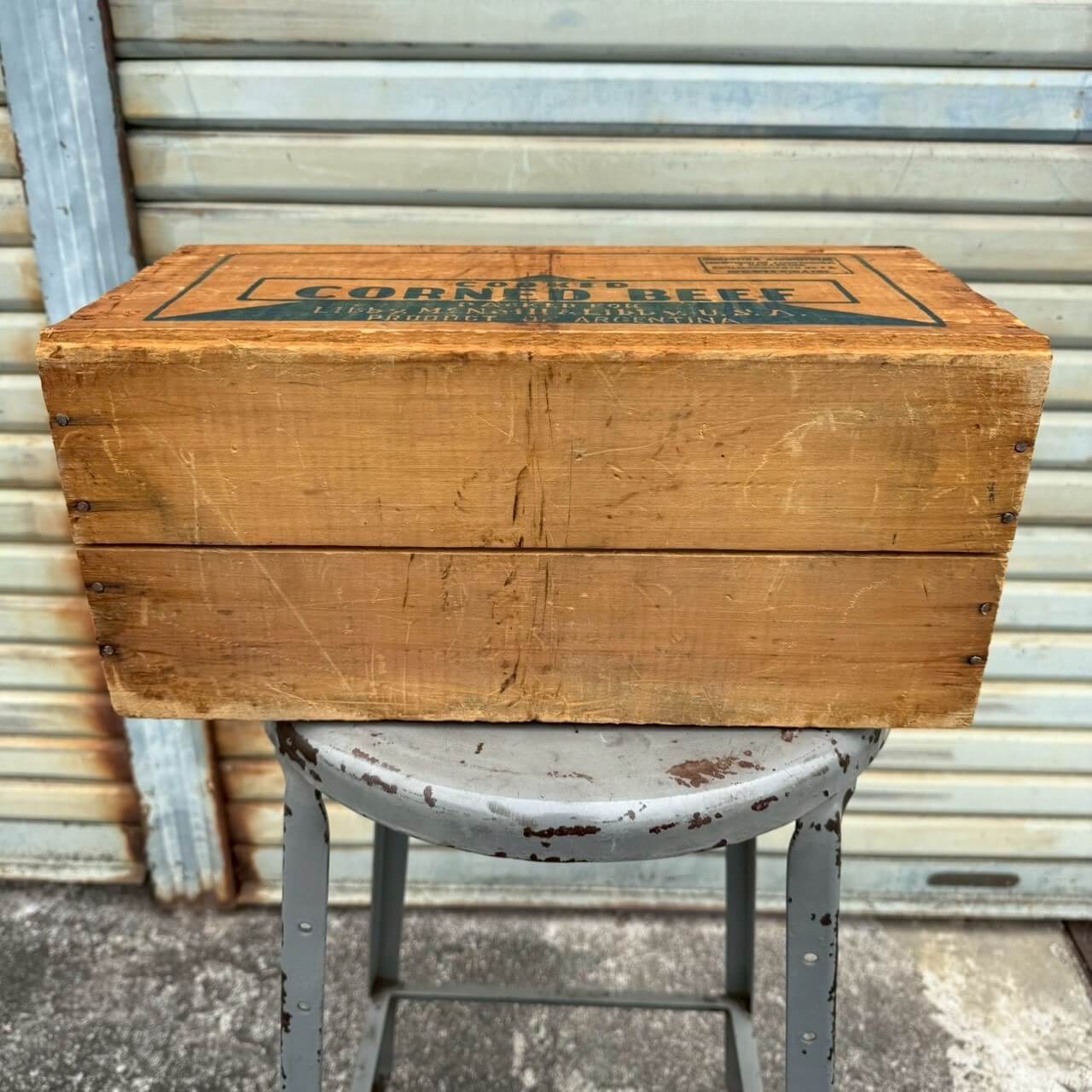 【1950年代】ビンテージ ウッドボックス アメリカン雑貨 店舗什器 木箱 収納ケース #2531