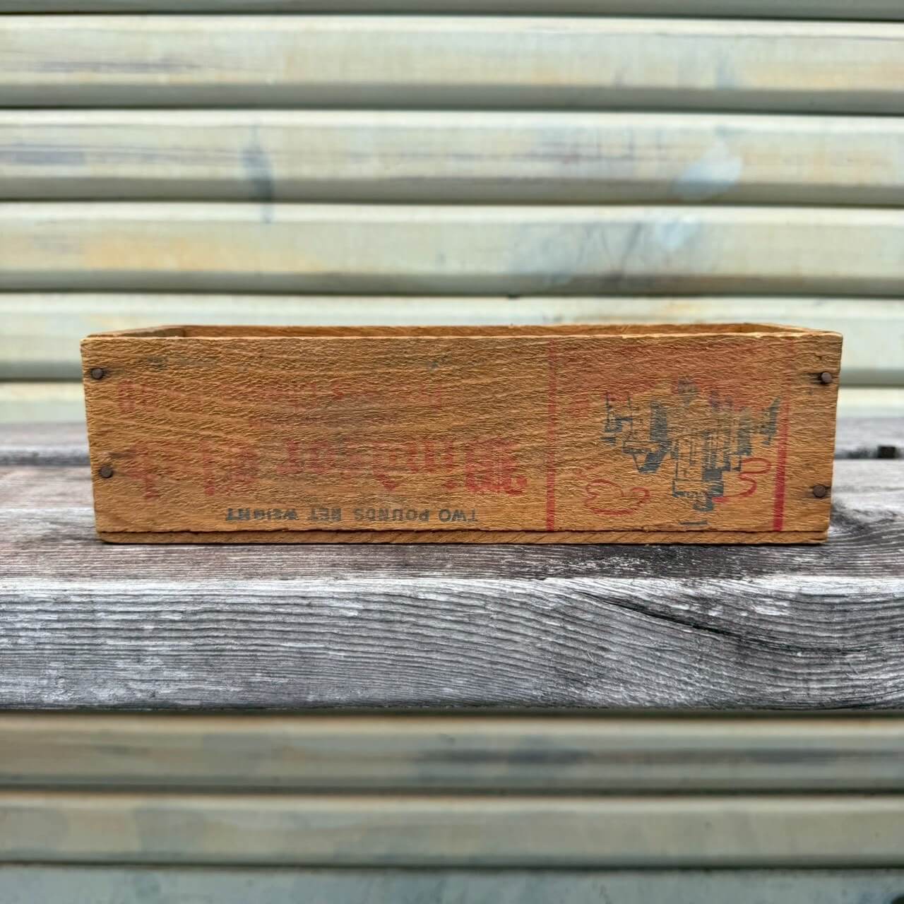 【1950-60年代】ビンテージ ウッドボックス アメリカン雑貨 店舗什器 収納 木箱 #2579