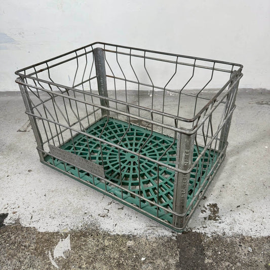 #2534【1976年製】ビンテージ ミルククレート ワイヤーバスケット 収納ケース アメリカ
