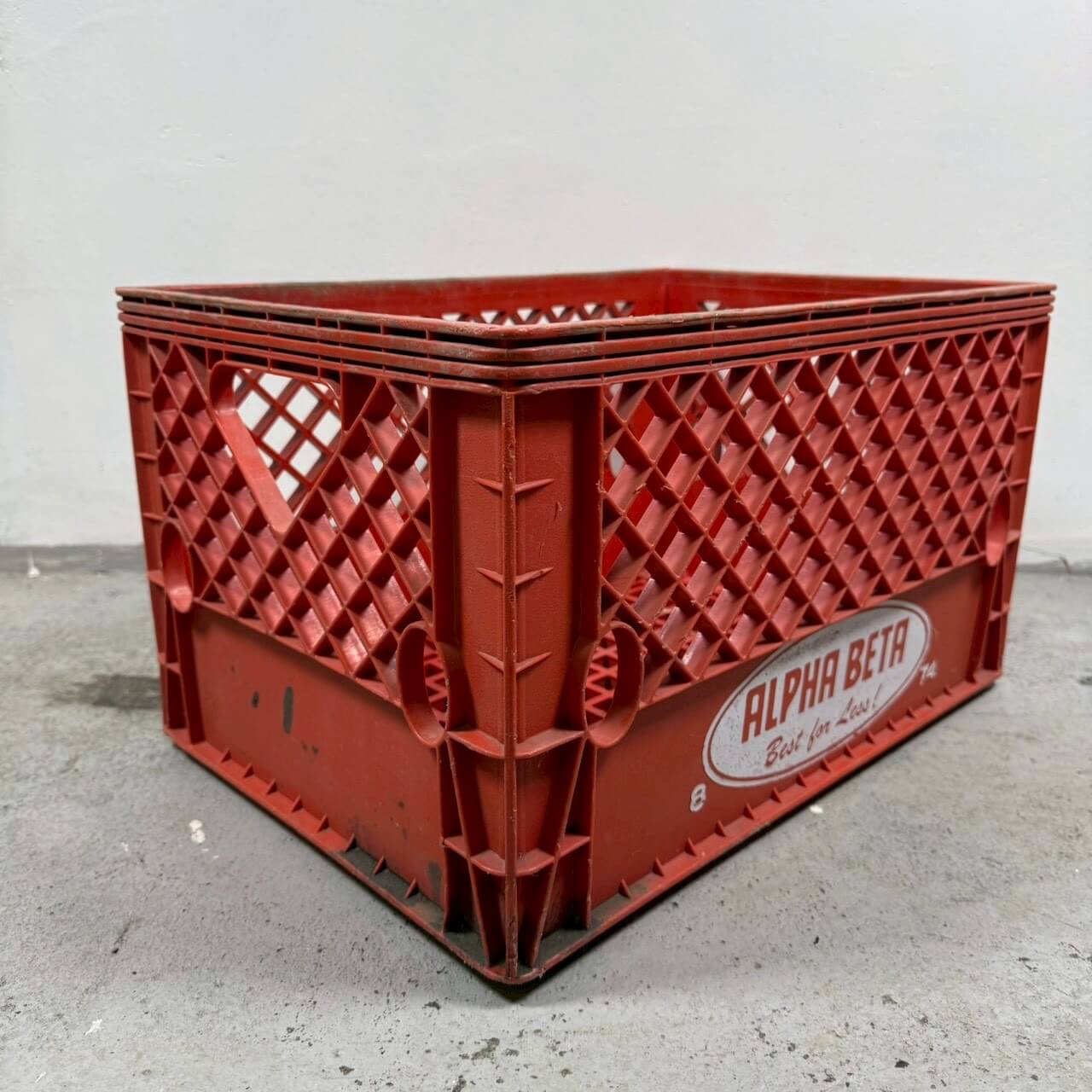 【1974年】ビンテージ ALPHA BETA ミルククレート アメリカン雑貨 収納ボックス プラスチック #2516